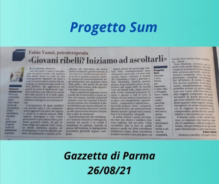 Giovani Ribelli Progetto Sum